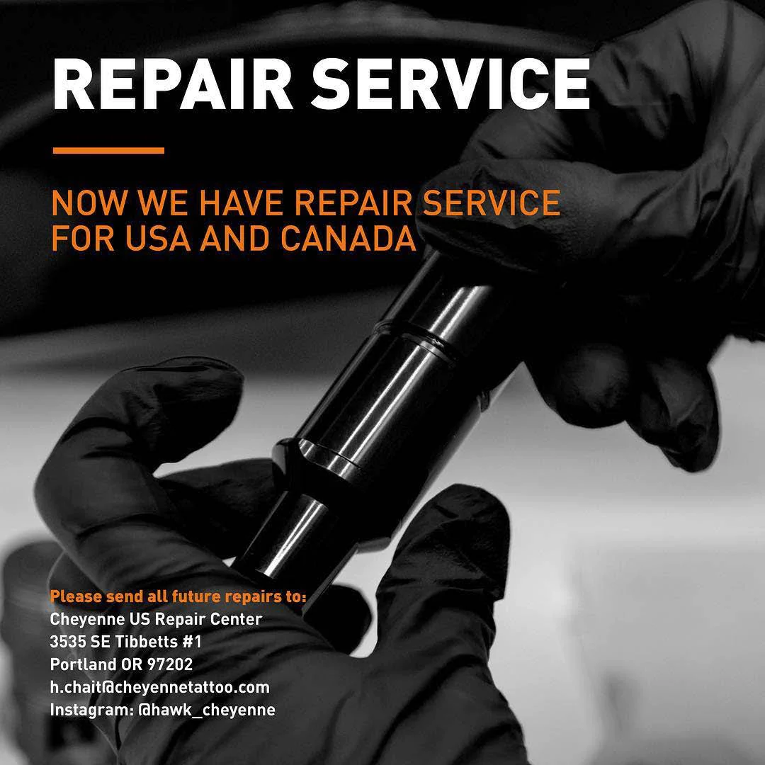 Cheyenne Repair Service USA and Canada RelyAid Tattoo Supply