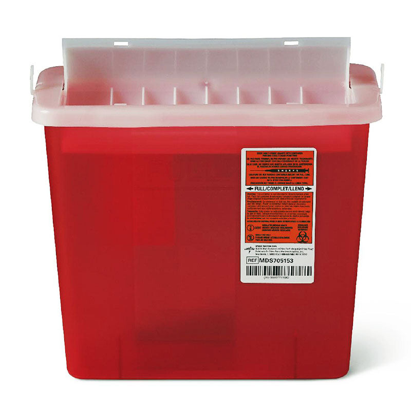 Three Gallon Sharps Disposal Container for M-Series or A-Series Carts, Rail  Clip Mount, MD-SHARPSRC - Harloff