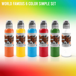 World Famous Tattoo Ink - World Famous Ink COLOR SETS, Select from 6, 12 or 25 Bottle Sets | Available in 1oz