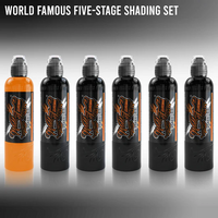 World Famous Tattoo Ink - World Famous Ink FIVE-STAGE SHADING SET | Available in 1oz