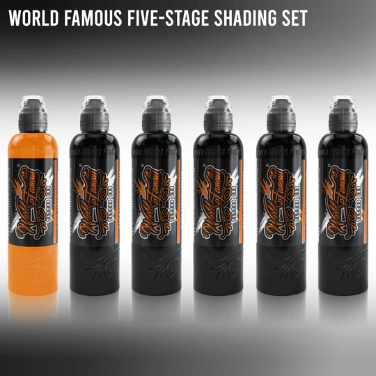 World Famous Tattoo Ink - World Famous Ink FIVE-STAGE SHADING SET | Available in 1oz