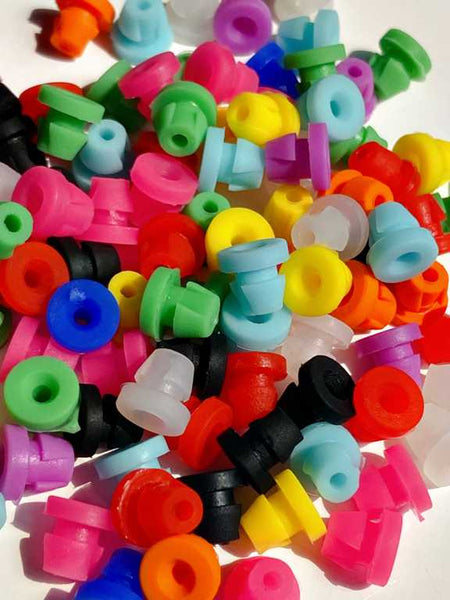 *** Grommet Nipples, 100pc CHOOSE STYLE: Black | Clear | Assorted Colors