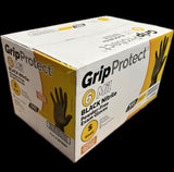 GripProtect® BLACK 6mil NITRILE Exam Gloves, PF, Textured, 100/box or 10boxes/case
