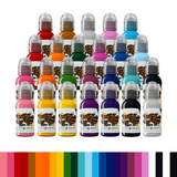 World Famous Tattoo Ink - World Famous Ink COLOR SETS, Select from 6, 12 or 25 Bottle Sets | Available in 1oz