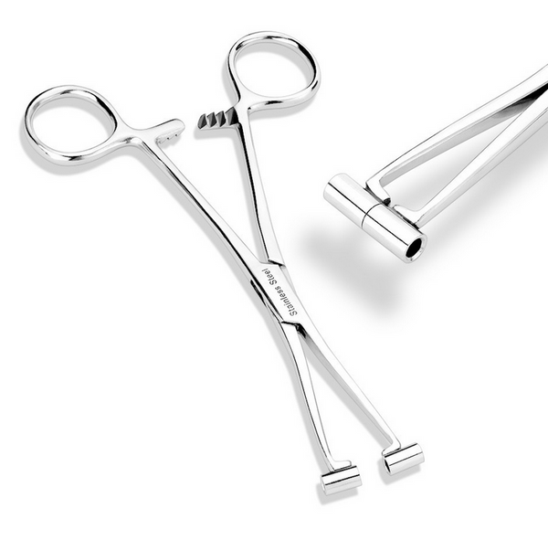 Stainless Steel Silver Piercing Supply Tool Septum Ear Tongue Nose Lip  Tattoo Plier Clamp Forcep