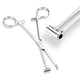 PIE310a Bucket End Tragus Type Forceps. 6" Stainless Steel.