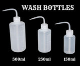 Economy Wash Bottles, CHOOSE 150ml, 250ml or 500ml + CAP COLORS. MANY COMBO'S