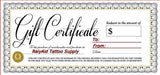 GIFT CERTIFICATE $25 INCREMENTS. AT CHECKOUT CHOOSE THE "FREE IN STORE PICKUP" BECAUSE NO SHIPPING FEES APPLIES.