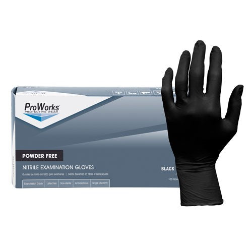 thumbnail image 2 of Adenna Shadow Black Nitrile Powder Free  PF  Exam Gloves   LARGE   1 Box Of 100 Gloves 2 of 14