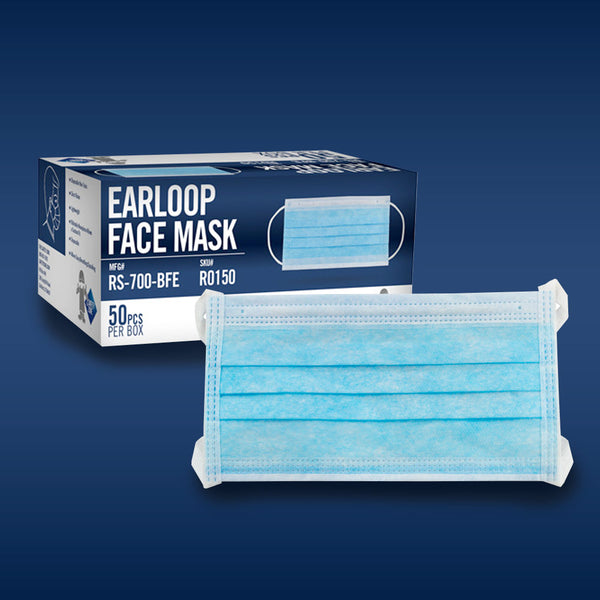 *** SALE *** Safety Zone's PROCEDURAL FACE MASK RS-700, BLUE 50/box.