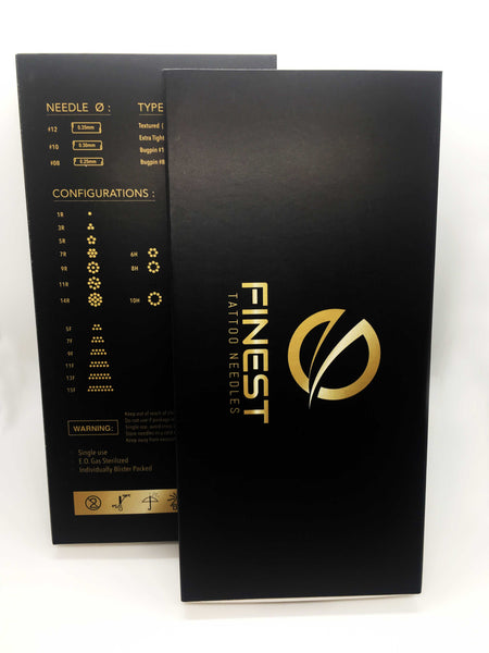 "FINEST" LINER Needles Type A Premium Needles, 25/box. CHOOSE CONFIGURATION (Standard, Xtra Tight or Bugpin or Traditional)