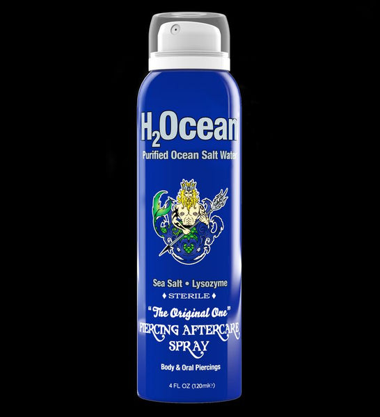 H2Ocean Piercing Aftercare Spray Choose size: 4oz or 1.5oz (New NO CLOG Actuator)