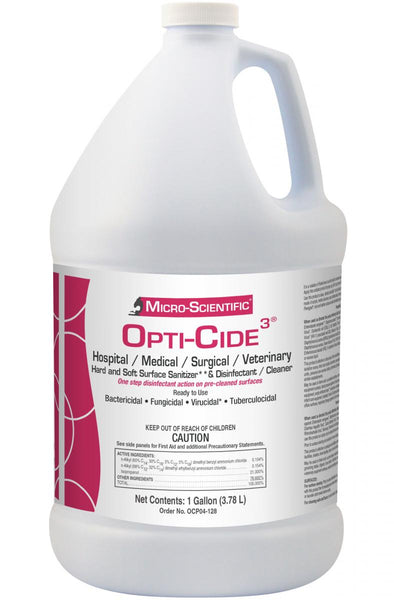 ***(Manufacturer Temporarily Stopped Production - EPA labeling issues)***  OptiCide 3®, CHOOSE 1 Gallon, 24oz Spray Bottle or WIPES *** CAN ONLY SHIP THIS VIA UPS***