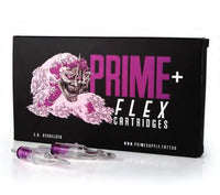 Prime+ FLEX Cartridge MAGNUMS #12 & Bugpin #10, *M* = Straight MAG. *CM* = Curved MAG. 10/box. THESE CARTRIDGES USE A RUBBER BAND LIKE LEGACY & T TECH - INK WILL BACKFLOW.