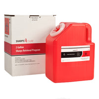 Sharps Mail Back Disposal System CHOOSE SIZE. (comes with prepaid box and postage)