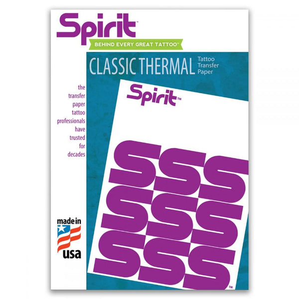 Spirit CLASSIC Thermal Transfer Paper. CHOOSE 8.5 x 11 or 8.5 x 14, 100/box. Made in the USA