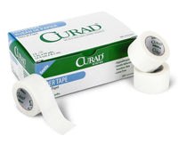 Curad Tape 1/2"x10yds, 24 rolls/box. Choose PAPER or TRANSPARENT TAPE. Made in the Mexico