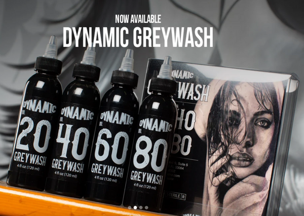 New Dynamic Greywash Tattoo Ink - 4 Bottle Set - 4oz or