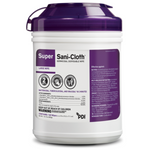 PDI® Super Sani-Cloth® Wipes Lg 6" x 6 3/4", 160/Tub. Purple Cap CHOOSE Single or CASE.