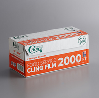 CHOICE Food Film (Saran Wrap) 12 in wide x 2,000 ft. Comes with a Serrated Cutter. MADE IN THE USA.
